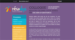 Desktop Screenshot of colloque.resodys.org